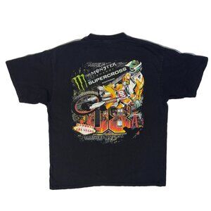 Monster Energy FIM World Championship Supercross Motorcross Y2K Tshirt - XL
